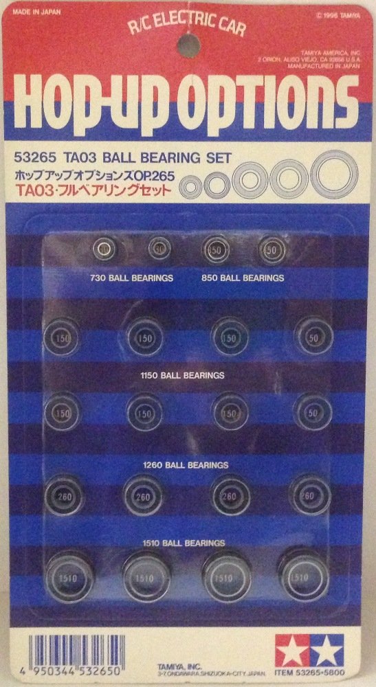 タミヤ　TA03 TG10 ボールベアリングセット 3点セット Amazon.co.jp: OP.265 TA03・ﾌﾙﾍﾞｱﾘﾝｸﾞ : おもちゃ